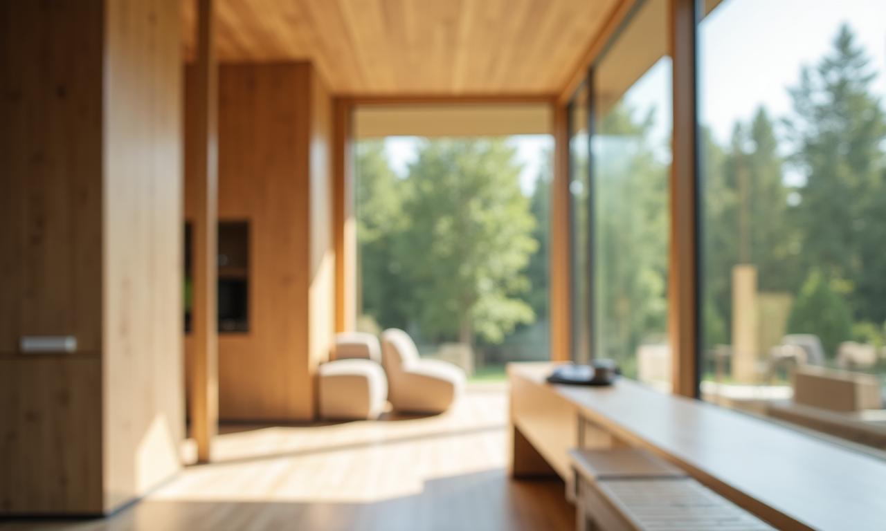 Dettaglio architettonico ecologico dell'hotel Sylvoria